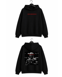 DO BRONX Oversized Black Hoodie Front and Back View